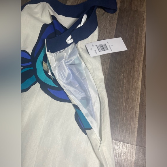 NWT Signature by Robbie Bee Linen Blend Floral Sheath Dress SZ 10 - Picture 3 of 10